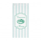Sachet 3-4 viennoiseries en papier décoré 14 + 6 x 28 cm - Collection vintage