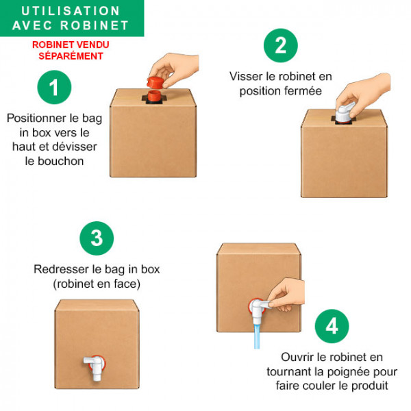 Mode d'emploi robinet bag in box lessive 20 L Easypro