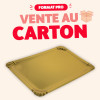 Plateau traiteur en carton doré 28 x 42 cm - Carton de 100