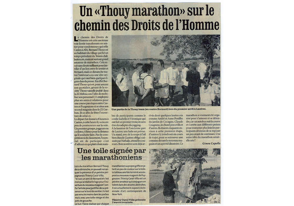 Un «Thouy marathon» sur le chemin des Droits de l'Homme
