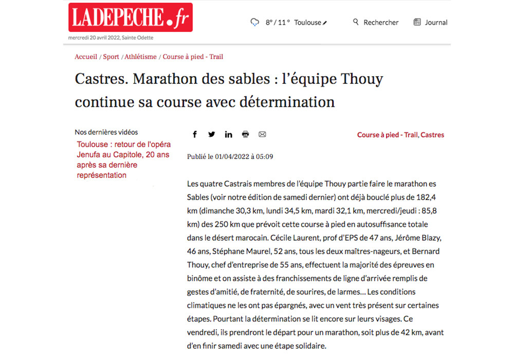 Thouy marathon des sables