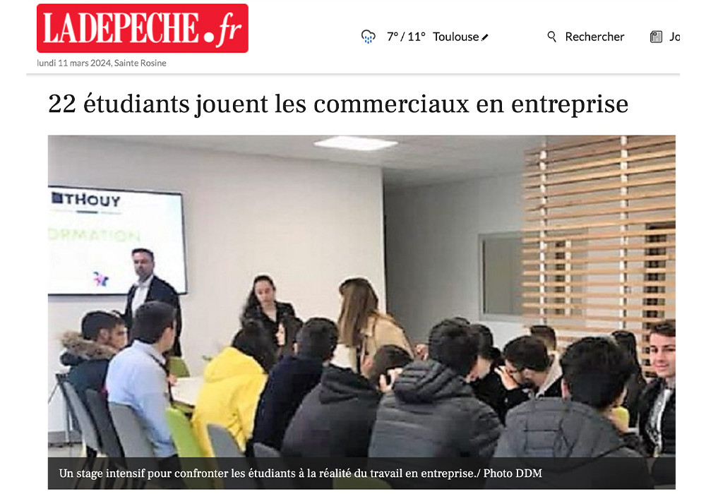 22 étudiants jouent les commerciaux en entreprise