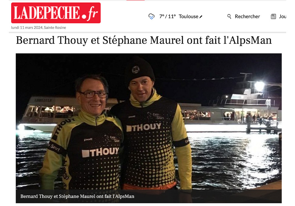 Bernard Thouy et Stéphane Maurel ont fait l'AlpsMan