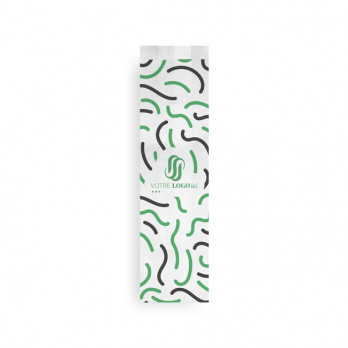 Sachet sandwich personnalisé en papier 10 + 5 x 28 cm - Impression jusqu'à 3 couleurs