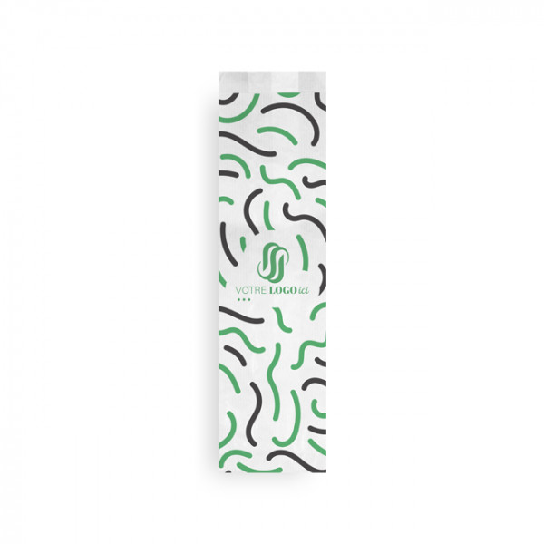 Sachet sandwich personnalisé en papier 10 + 5 x 28 cm - Impression jusqu'à 3 couleurs