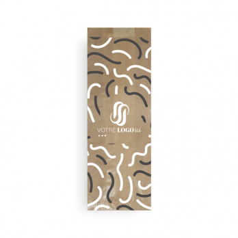Sachet tradition x 2 personnalisé en papier 14 + 6 x 34 cm - Impression jusqu'à 3 couleurs
