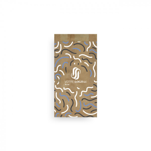 Sachet à fruits et légumes personnalisé en papier kraft 1 kg 14 + 9 x 28 cm - Impression jusqu'à 3 couleurs