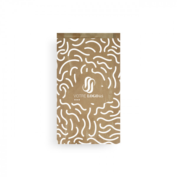 Sachet à fruits et légumes personnalisé en papier kraft 2 kg 20 + 6 x 32 cm - Impression jusqu'à 3 couleurs