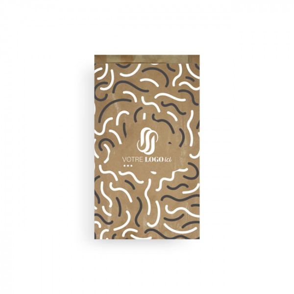 Sachet à fruits et légumes personnalisé en papier kraft 2 kg 20 + 6 x 32 cm - Impression jusqu'à 3 couleurs