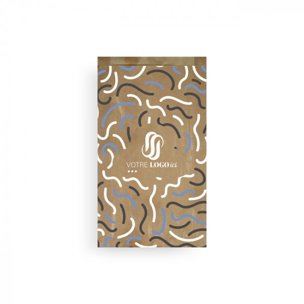 Sachet à fruits et légumes personnalisé en papier kraft 2 kg 20 + 6 x 32 cm - Impression jusqu'à 3 couleurs