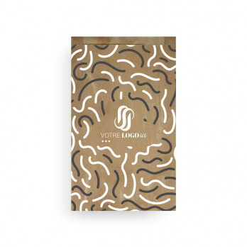 Sachet à fruits et légumes personnalisé en papier kraft 3 kg 24 + 7 x 34 cm - Impression jusqu'à 3 couleurs