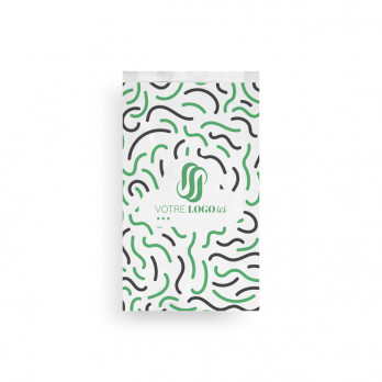 Sachet à viennoiseries (1/2) personnalisé en papier 12 + 5 x 25 cm - Impression jusqu'à 3 couleurs