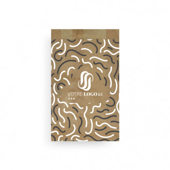 Sachet 3-4 viennoiseries personnalisé en papier 14 + 6 x 28 cm - Impression jusqu'à 3 couleurs