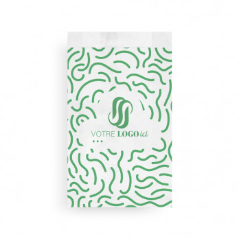 Sachet à viennoiseries (5/6) personnalisé en papier 19 + 6 x 34 cm - Impression jusqu'à 3 couleurs