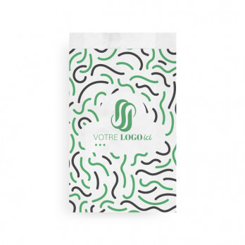 Sachet à viennoiseries (5/6) personnalisé en papier 19 + 6 x 34 cm - Impression jusqu'à 3 couleurs