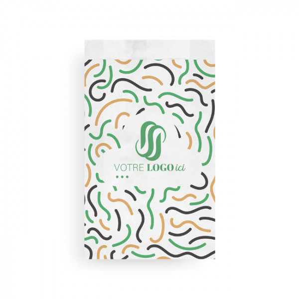 Sachet à viennoiseries (5/6) personnalisé en papier 19 + 6 x 34 cm - Impression jusqu'à 3 couleurs