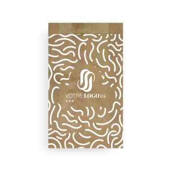 Sachet 5-6 viennoiseries personnalisé en papier 19 + 6 x 34 cm - Impression jusqu'à 3 couleurs