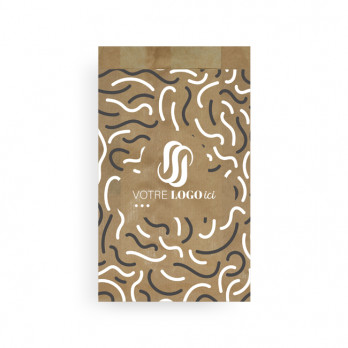 Sachet 5-6 viennoiseries personnalisé en papier 19 + 6 x 34 cm - Impression jusqu'à 3 couleurs