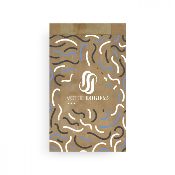 Sachet à viennoiseries (5/6) personnalisé en papier 19 + 6 x 34 cm - Impression jusqu'à 3 couleurs