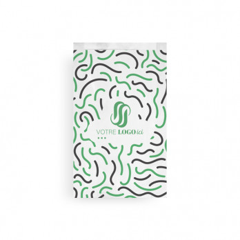 Sachet à brioche personnalisé en papier 24 + 7 x 36 cm - Impression jusqu'à 3 couleurs