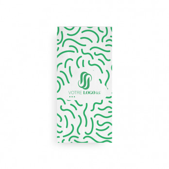 Sac à poulet personnalisé en papier blanc 18 x 6,5 x 38 cm - Impression jusqu'à 3 couleurs