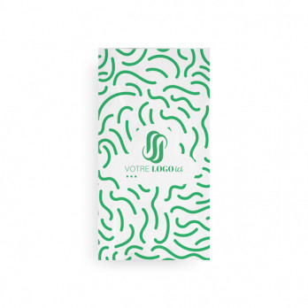 Sac à poulet personnalisé en papier blanc 20 x 8,5 x 38 cm - Impression jusqu'à 3 couleurs