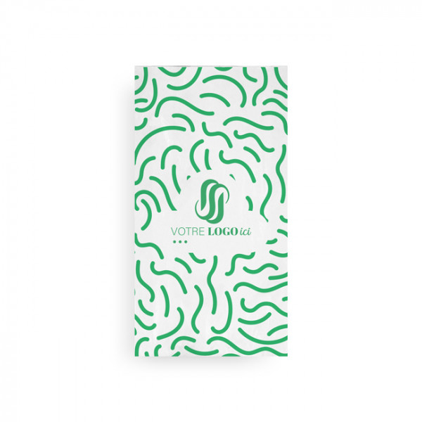 Sac à poulet personnalisé en papier blanc 20 x 8,5 x 38 cm - Impression jusqu'à 3 couleurs