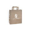 Sac cabas personnalisé en papier kraft 24 + 10 x 32 cm - Poignées plates - Impression jusqu'à 3 couleurs