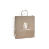 Sac cabas personnalisé en papier kraft 24 + 10 x 32 cm - Poignées torsadées - Impression jusqu'à 3 couleurs