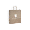 Sac cabas personnalisé en papier kraft 24 + 10 x 32 cm - Poignées torsadées - Impression jusqu'à 3 couleurs