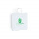 Sac cabas personnalisé en papier blanc 24 + 11 x 32 cm - Poignées torsadées - Impression 1 couleur ou quadrichromie