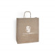 Sac cabas personnalisé en papier kraft 24 + 11 x 32 cm - Poignées torsadées - Impression 1 couleur ou quadrichromie