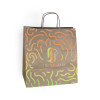 Sac cabas personnalisé en papier kraft 31 + 20 x 32 cm -Poignées torsadées - Impression 1 couleur ou quadrichromie