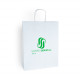 Sac cabas personnalisé en papier blanc 32 + 11 x 42 cm - Poignées torsadées - Impression 1 couleur ou quadrichromie
