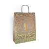 Sac cabas personnalisé en papier kraft 32 + 11 x 42 cm -Poignées torsadées - Impression 1 couleur ou quadrichromie