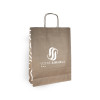 Sac cabas personnalisé en papier kraft 32 + 12 x 41 cm -Poignées torsadées - Impression jusqu'à 3 couleurs