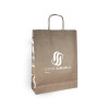 Sac cabas personnalisé en papier kraft 32 + 12 x 41 cm -Poignées torsadées - Impression jusqu'à 3 couleurs