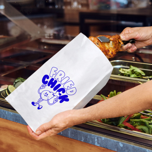Sacs à poulet en papier personnalisés avec couleur