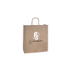 Sac cabas personnalisé en papier kraft 24 + 10 x 32 cm - Poignées torsadées - Impression jusqu'à 3 couleurs