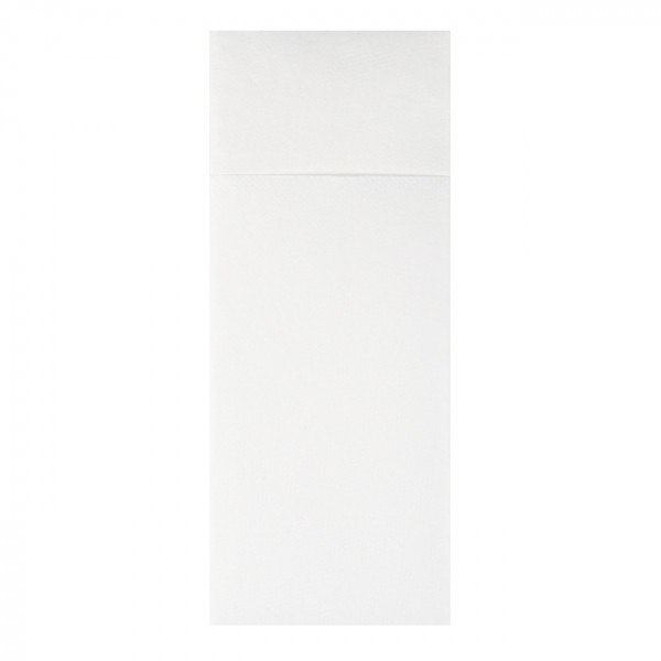Serviette en soft aspect tissu blanc pliage kangourou 32 x 40