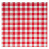 Serviette en papier ouate vichy rouge et blanc 2 plis 40 x 40
