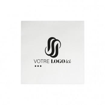 Serviette personnalisée en soft aspect tissu blanc 20 x 20 - Impression 1 à 2 couleurs