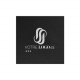 Serviette personnalisée en soft aspect tissu noir 20 x 20 - Impression 1 couleur