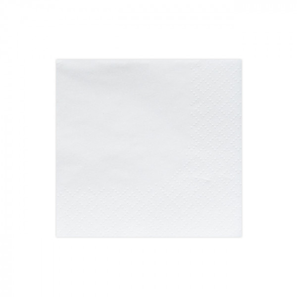 Serviette papier ouate blanche 2 plis 20x20cm
