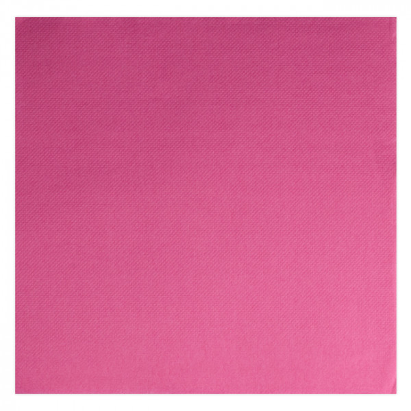 Serviette papier molleton fushia 40x40 cm - double épaisseur