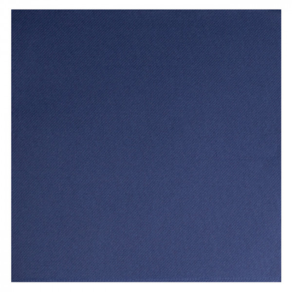 Serviette en papier bleu marine molletonné 40x40 - Double point