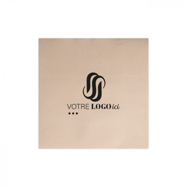 Serviette personnalisée en papier kraft 20x20 - 1 à 2 couleurs