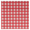Serviette soft vichy rouge et blanc 40x40 cm - aspect tissu.
