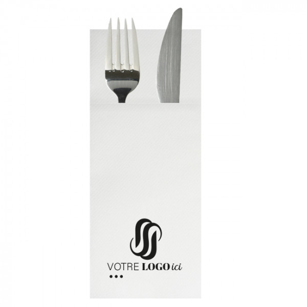 Serviette personnalisée en soft blanc 30x40 - Impression 1-2 couleurs