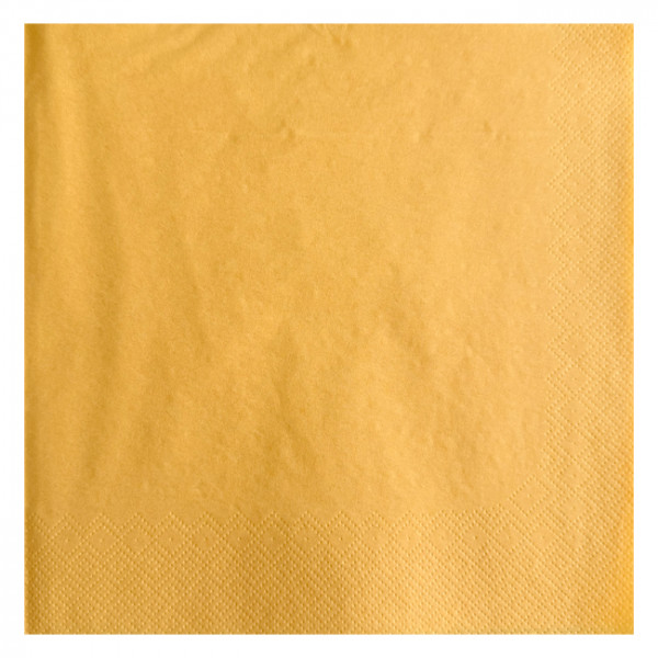 Serviette en papier ouate jaune 2 plis 40 x 40